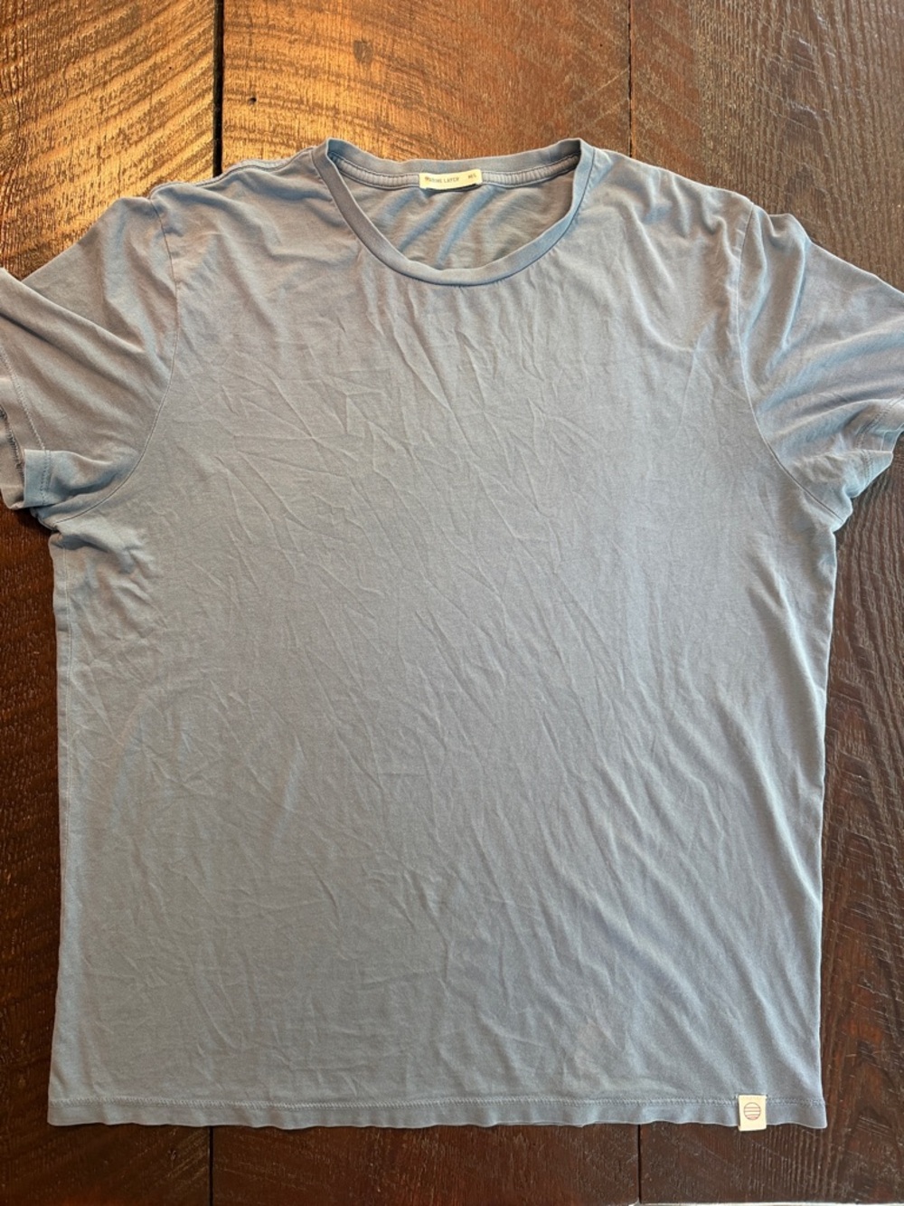 Marine Layer Men’s Crew Neck T Shirt Light Blue Short Sleeve Medium